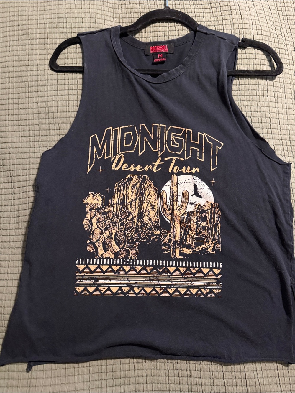 Midnight Desert Town Graphic Tank - Black